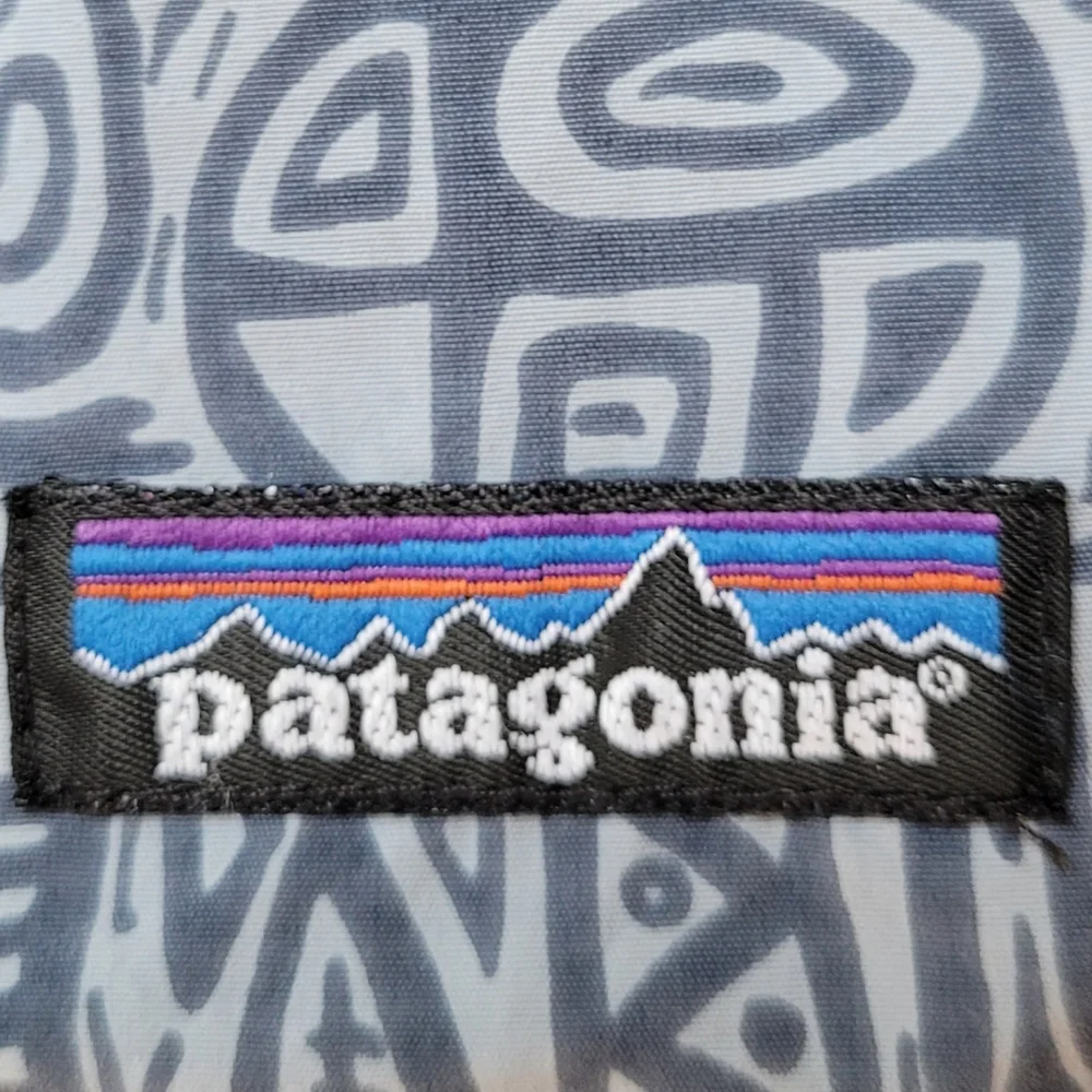 Patagonia Vintage Baggie Swim Shorts Mud Paint Stone Blue Size XL